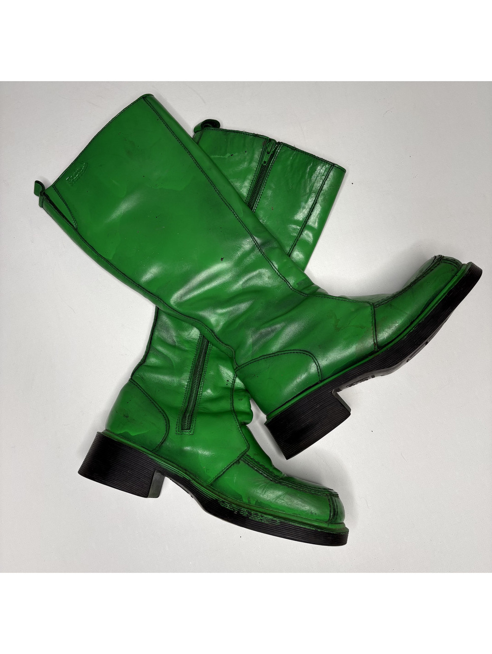 Vintage Worn Dr. Martens 9914 Zip Leather Boots UK 7 US 8